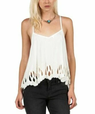 Volcom Women's White Casual Strappy Cut out And Run Cami Top - Image 1 of 4