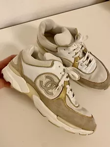Chanel sneaker weiß trainers Damen Original 39 38,5 CC Logo - Bild 1 von 10