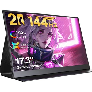 UPERFECT 17.3 Zoll 144Hz 2K Tragbarer Monitor Gaming Monitor Für Laptop PC Mac - Bild 1 von 9