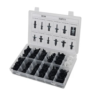 350PCS Clips Car Body Nylon Push Pin Rivet Trim Fastener Screwdriver Remover - Image 1 of 4