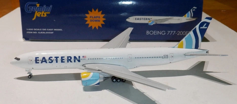 Gemini Jets 1:400  Eastern Airlines  777-200ER  #N771KW - GJEAL2059F  Flaps Down - Image 1 of 1