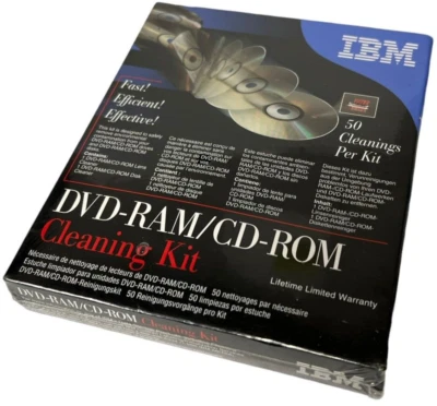 (NUEVO) IBM DVD-RAM CD-ROM Kit de limpieza 19P0489 - ¡con GARANTÍA!! Foto 1 de 4