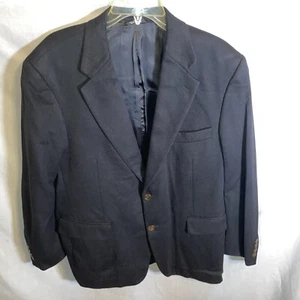 Unbranded Mens Dress Blazer Size 42R Black 100% Cashmere Business Formal City - Picture 1 of 12
