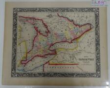 S. Augustus Mitchell Hand Colored 1860 Canada West Counties Great Lakes Map B14