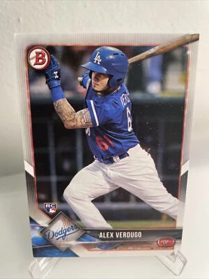 Alex Verdugo ~ ROOKIE  2018 Bowman #72  ~ Los Angeles Dodgers - Image 1 of 2