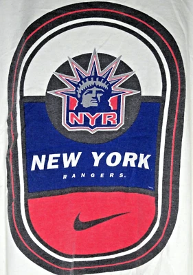 Vintage New York Rangers Nike Long Sleeve Shirt XXL Mens 90s NHL Hockey Tee - Image 1 of 4