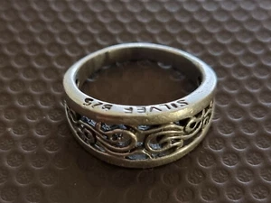 CHROM HERZEN STERLINGSILBER 925 RING. US GRÖSSE 12,75. EU 69.5. - Bild 1 von 9