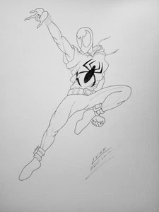 Scarlet Spider 11x17 ORIGINAL ILLUSTRATION von Luke Kororolowicz - Bild 1 von 1