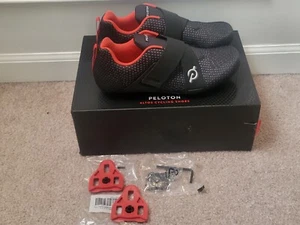 Peloton Altos Ciclismo Bicicleta Zapatos Tacos 9.5 Mujeres 8 Hombres Negro Rojo *NUEVO LEER - Imagen 1 de 12