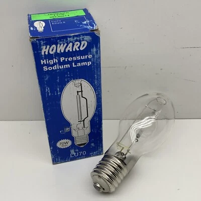 (6-Pack) Howard LU70 High Pressure Sodium 70W S62 Lamp Light Bulb E39 MOGUL BASE - Image 1 of 4