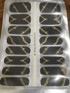 Nail Polish Strips, Gold Zipper, Custom - Picture 1 of 1