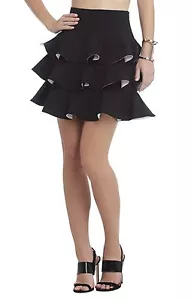 NUEVA FALDA BCBGMAXAZRIA CHARLA NIVEL RUFFLE A LINE WQR3E774/S357A TALLA 6 - Imagen 1 de 2