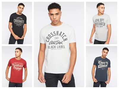 PACK de 5 camisetas Crosshatch para hombre cuello redondo manga corta informales algodón suave verano Foto 1 de 4