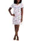 Charter Club Cotton Sleep Shirt Nightgown Multi Floral XS