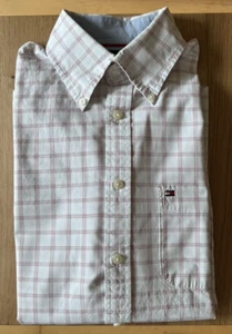 TOMMY HILFIGER Herrenhemd langarm weiß / rote Karo Gr M (EU 50 / UK 40) - Bild 1 von 15