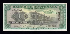 F.C. GUATEMALA , 1 QUETZAL 1968 , MBC ( VF ) , P.52e . - Imagen 1 de 2