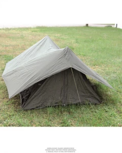 French Army Military 2 man Canvas Tent Olive Flysheet floor Original PRE F1 / F2 - Picture 1 of 10