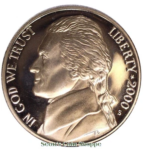 2000 S Jefferson Nickel 5C Gem Deep Cameo Proof San Francisco Nickle Ships Free! - Picture 1 of 2