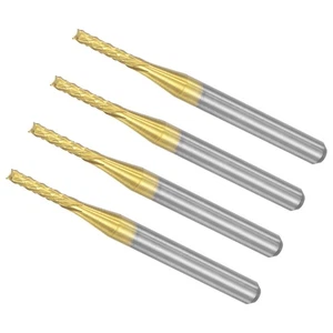 4 pezzi 3,175 mm gambo 1,6 mm sinistra ti-coated mais estremità fresa CNC punta router - Foto 1 di 5