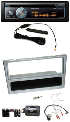 Pioneer CD USB Bluetooth DAB Lenkrad Autoradio für Opel Corsa C 2000-2004 silber - Bild 1 von 4