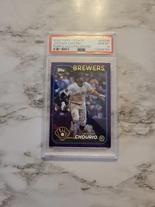 2024 Topps Update Jackson Chourio #US240 Purple Holo Foilboard /799 RC PSA 10 - Bild 1 von 2