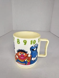 Vintage Sesame Street Muppets Plastic Counting Handled Child Cup 3.25 - Picture 1 of 5