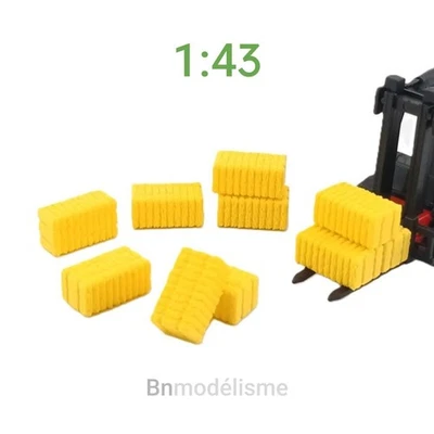 Lot 10 Bottes Paille 1/43, Ballot Foin Grange Agricole Animaux Décor Rallye