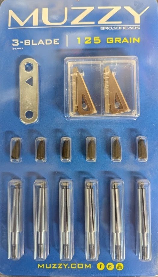 @NEW@ 6pk. Muzzy 3 Blade 125 Grain Fixed Blade Broadheads! 253 - Image 1 of 1