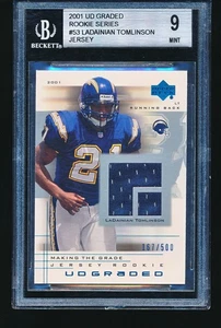 Maglia 2001 Upper Deck Graded Rookie Series LADAINIAN TOMLINSON Rookie #53 BGS 9 - Foto 1 di 2