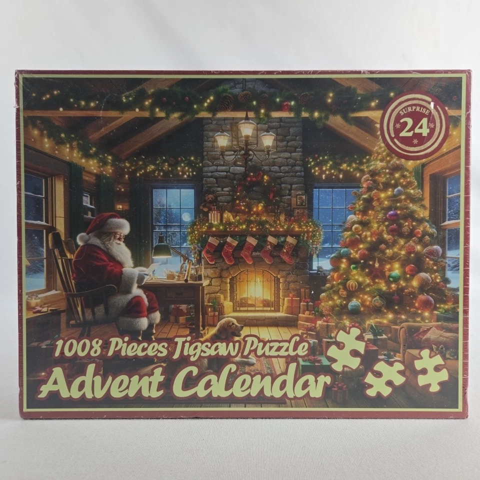 Advent Calendar 2024 Holiday Christmas Tree Advent Puzzle 1008 Pieces Surprise - Image 1 of 4