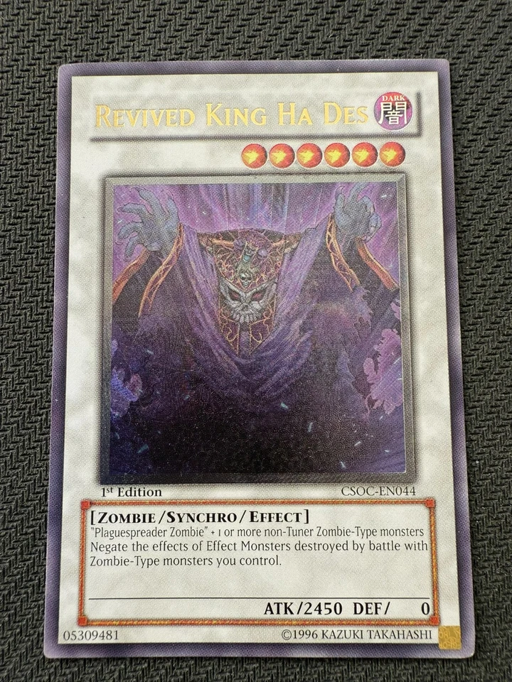 Revived King Ha Des (UTR) Ultimate Rare CSOC-EN044 1st Edition Yu-Gi-Oh! - Image 1 of 4