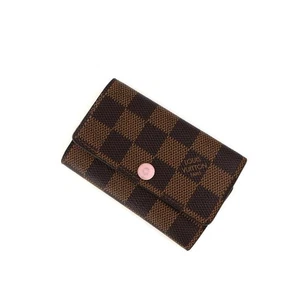 Louis Vuitton Key Case Multicle Damier Ebene Brown Leather 6-Key - Picture 1 of 12