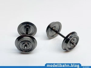 Juego de 2 ruedas de corriente alterna/CA para Märklin Ø11,0 mm y eje de punta 24,75 mm similar a 40196 - Imagen 1 de 2