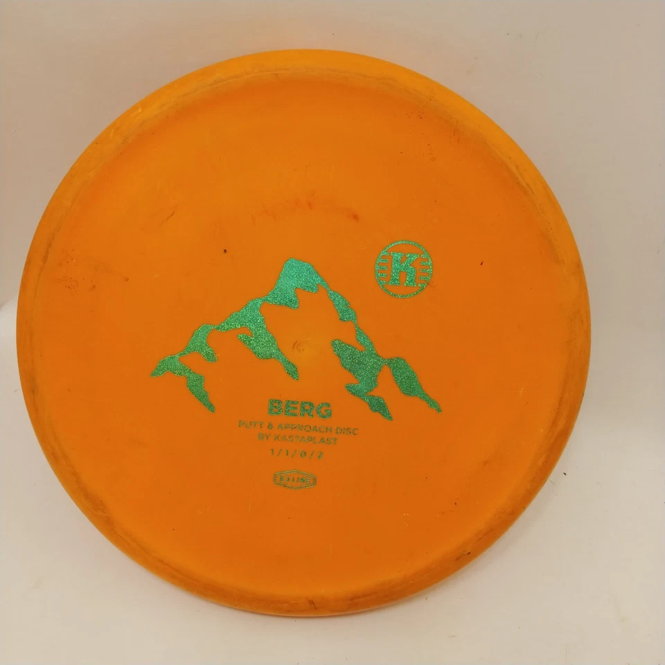 二手 Kastaplast K3 Berg 173 克橙色金箔推杆高尔夫圆盘无墨水良好 — 第 1/4 张图片