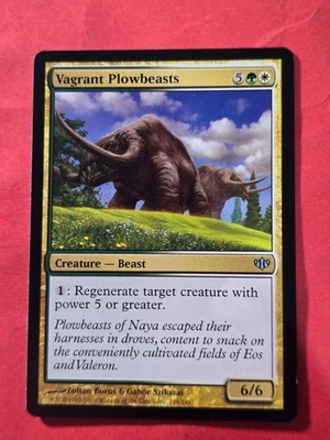 2009 Magic The Gathering Conflux #129 Vagrant Plowbeasts, UC, NF, cd6 - Image 1 of 3