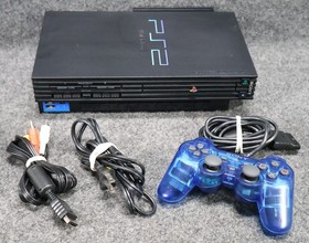 Sony PlayStation 2 PS2 Fat Console Black With Controller and Cords (SCPH-39001N)