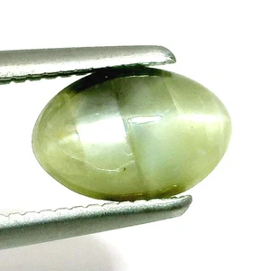 1.41Ct UNHEATED NATURAL OLIVE GREEN CHRYSOBERYL CAT'S EYE FROM SRILANKA - Picture 1 of 7