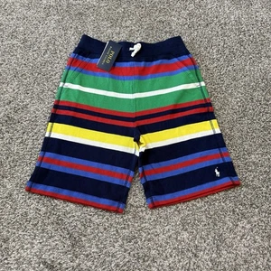 NWT Polo Ralph Lauren Boys SZ M 10-12 Multi Striped Cotton Mesh Shorts - Picture 1 of 5