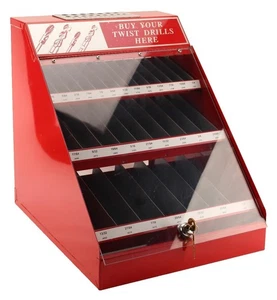 Huot POP Display Cabinet 13125 Fractional Drill Dispenser 1/16–1/2 Excellent - Picture 1 of 13