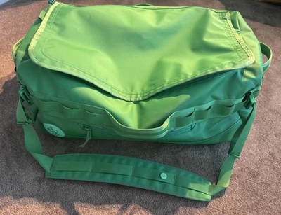 Baboon To The Moon Duffle Go Bag Green Vinyl *Single Strap Sling Travel Clean - Image 1 of 4