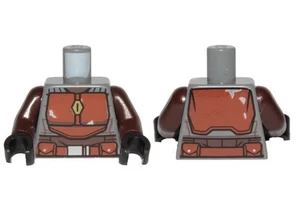 LEGO Star Wars Gris Azulado Oscuro Torso Armadura Marrón Rojizo Placas Patrón Cinturón - Imagen 1 de 1