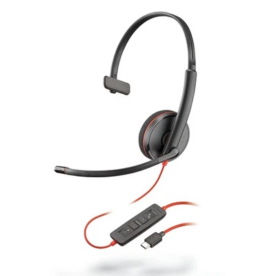 Plantronics - Blackwire 3210 - Wired Single-Ear (Mono) Headset with Boom Mic - U - Bild 1 von 4