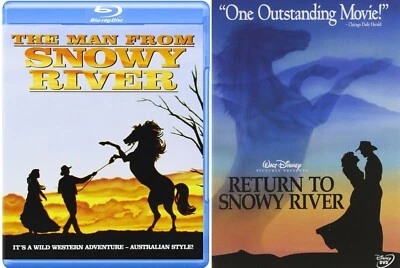 The Man From Snowy River Blu-ray & Return to Snowy River DVD NEW 2 Sealed Sets Foto 1 de 2