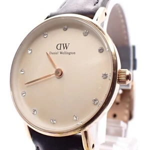 DANIEL WELLINGTON Lady's Wristwatch 12dia white dial Excellent+5 From Japan 1382 - Picture 1 of 19