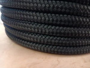 1/2 " x 100 ft. Double Braid-Yacht Braid Polyester Rope. US Made Black