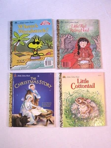Lot Of 4 Vintage Little Golden Books Cottontail,Woodstok,Christmas,Riding Hood - Bild 1 von 24