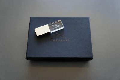 NIB Genuine Jaguar LED Glass Engraved USB Flash Drive Memory Storage Stick 8GB - Image 1 of 4