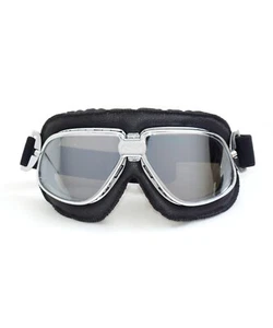 CRG Vintage Bike Aviator Pilot Style Motorcycle Cruiser Scooter Goggles T11SSB - Bild 1 von 7