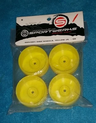 New Sportwerks SWK4021 Dish Wheels(4) Yellow: 1/16 Chaos - Image 1 of 4