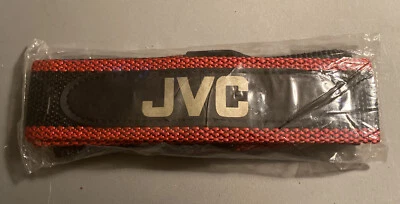 Genuine Vintage 1980s JVC Wide Camera Neck Shoulder Strap Black & Red - Image 1 of 2